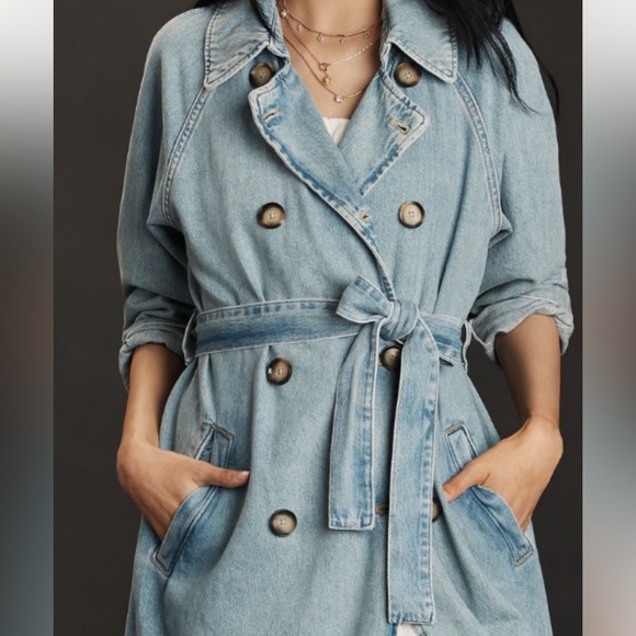 Lilla P trench coat linen tencel blend size M quality !!! Tuckernuck - Picture 9 of 10